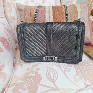 Rebecca Minkoff Shimmering Charcoal Crossbody Bag